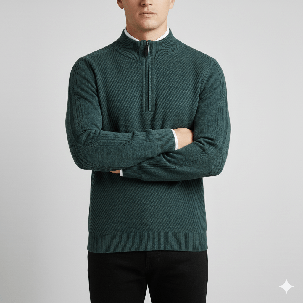 Sven Men’s Quarter-Zip Sweater – Lightweight Soft Knit Pullover