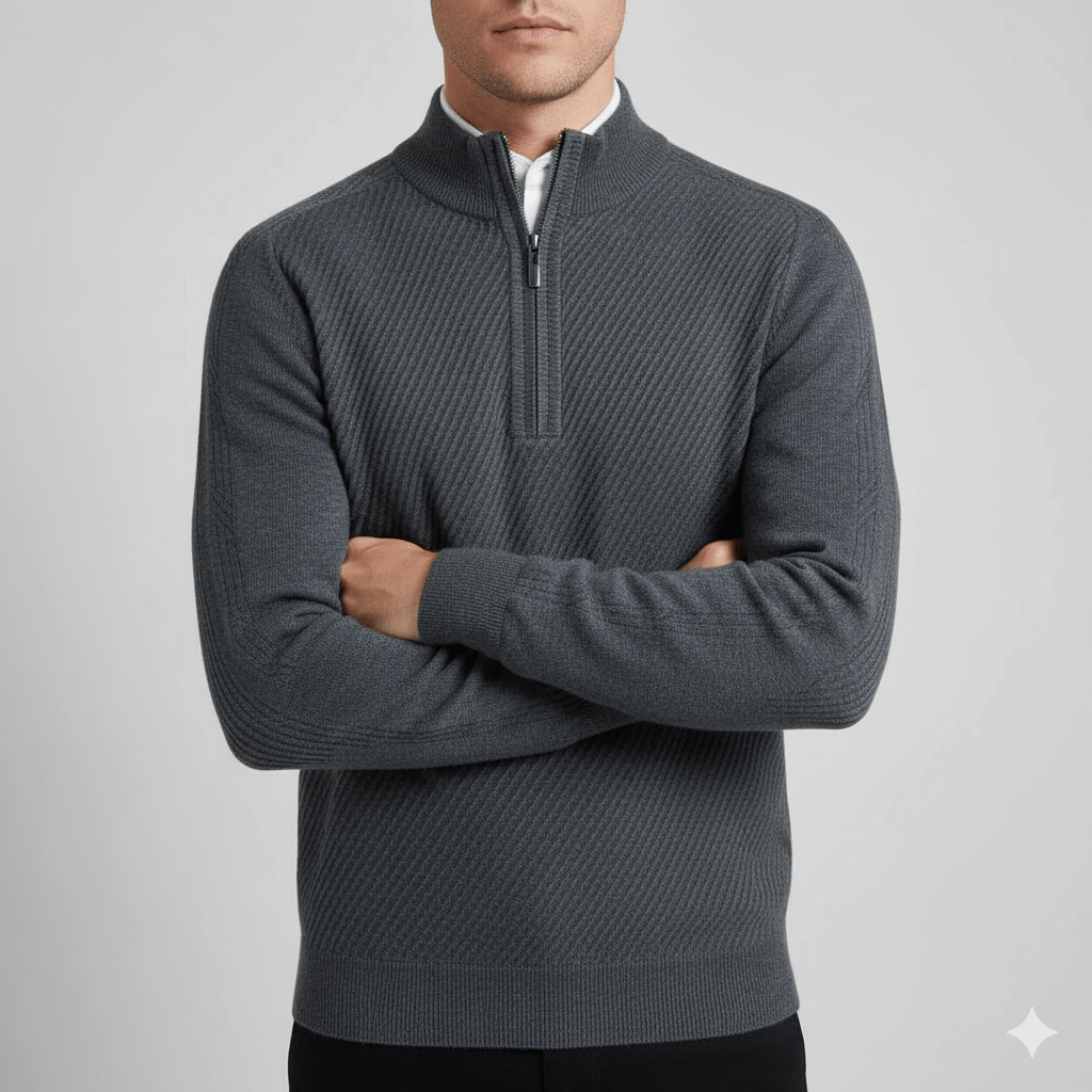 Sven Men’s Quarter-Zip Sweater – Lightweight Soft Knit Pullover