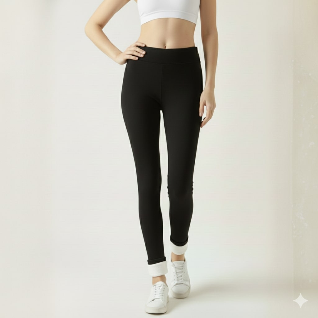 Dania Women’s Fleece-Lined Leggings – Stretchy Winter Warmth Fleece-Lined Tights