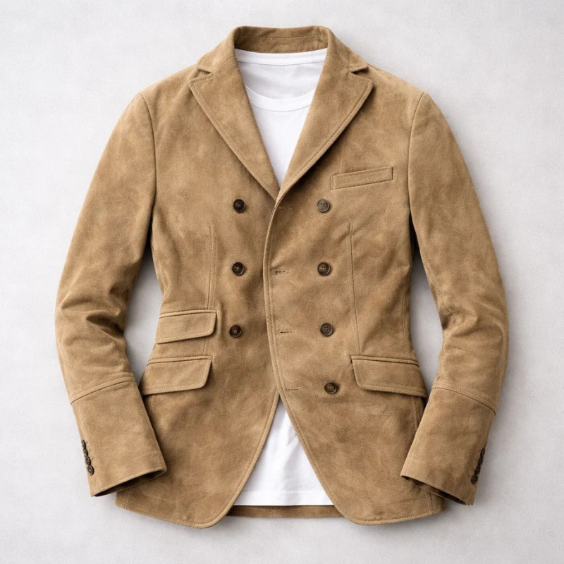 Colton Suede Double-Breasted Jacket