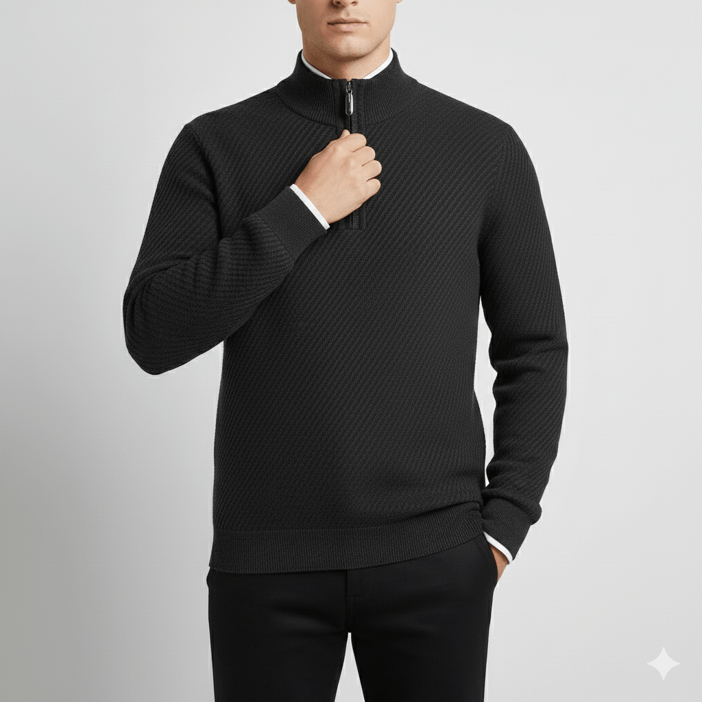 Sven Men’s Quarter-Zip Sweater – Lightweight Soft Knit Pullover