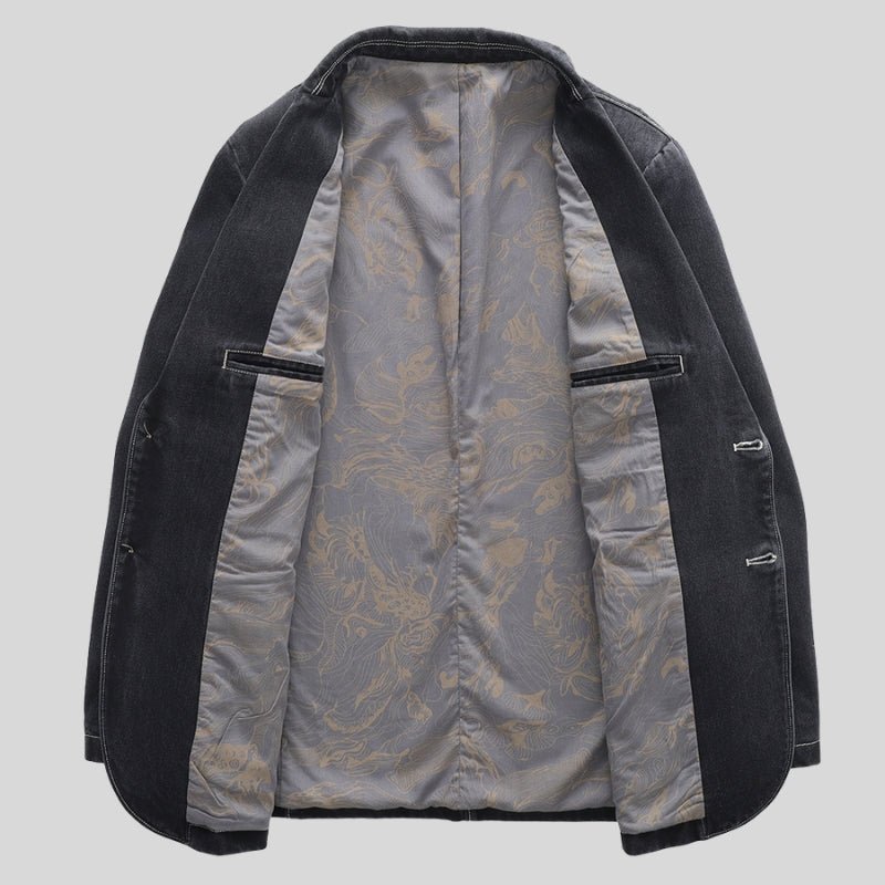 Martin Men’s Sports Jacket – Vintage-Washed Cotton Blazer with Contrast Stitching & Utility Pockets