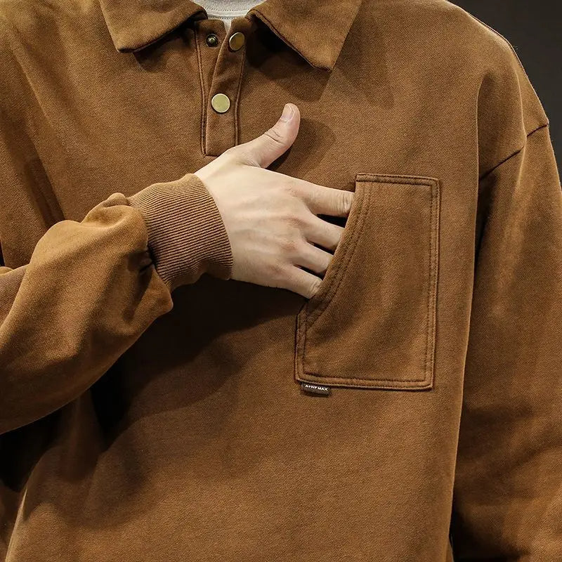 Rome Relaxed Cotton Polo Sweatshirt