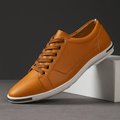 Jestony Men’s Casual Shoes – Rubber Sole Genuine Leather Sneakers