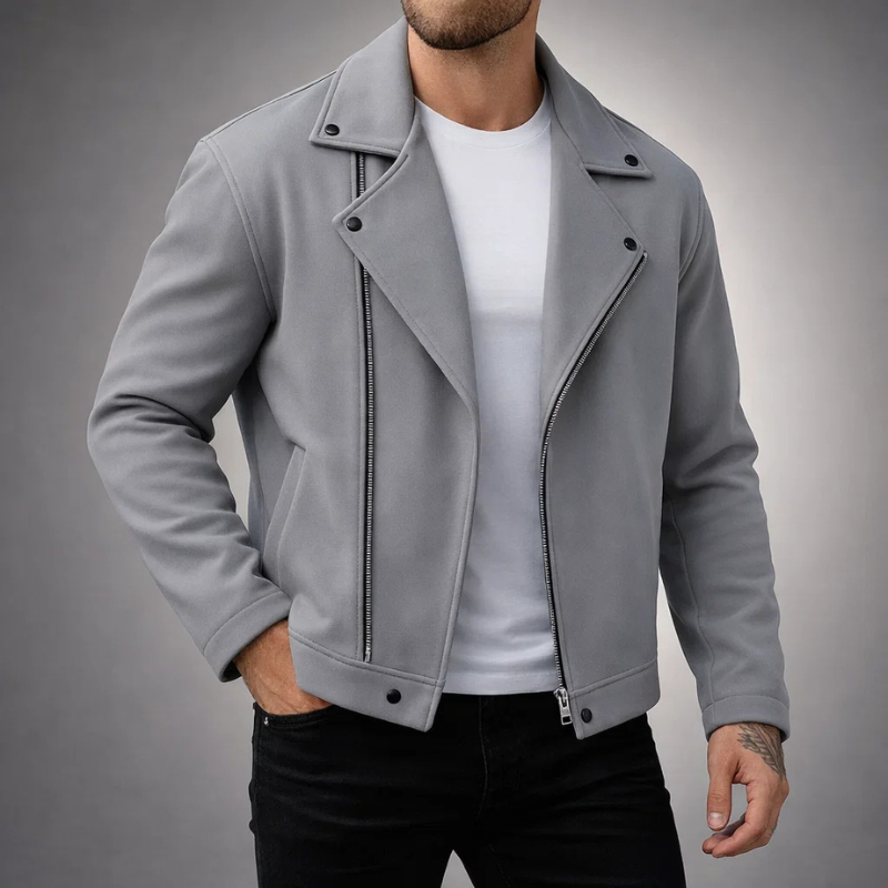 Alfie Men’s Wool Biker Jacket