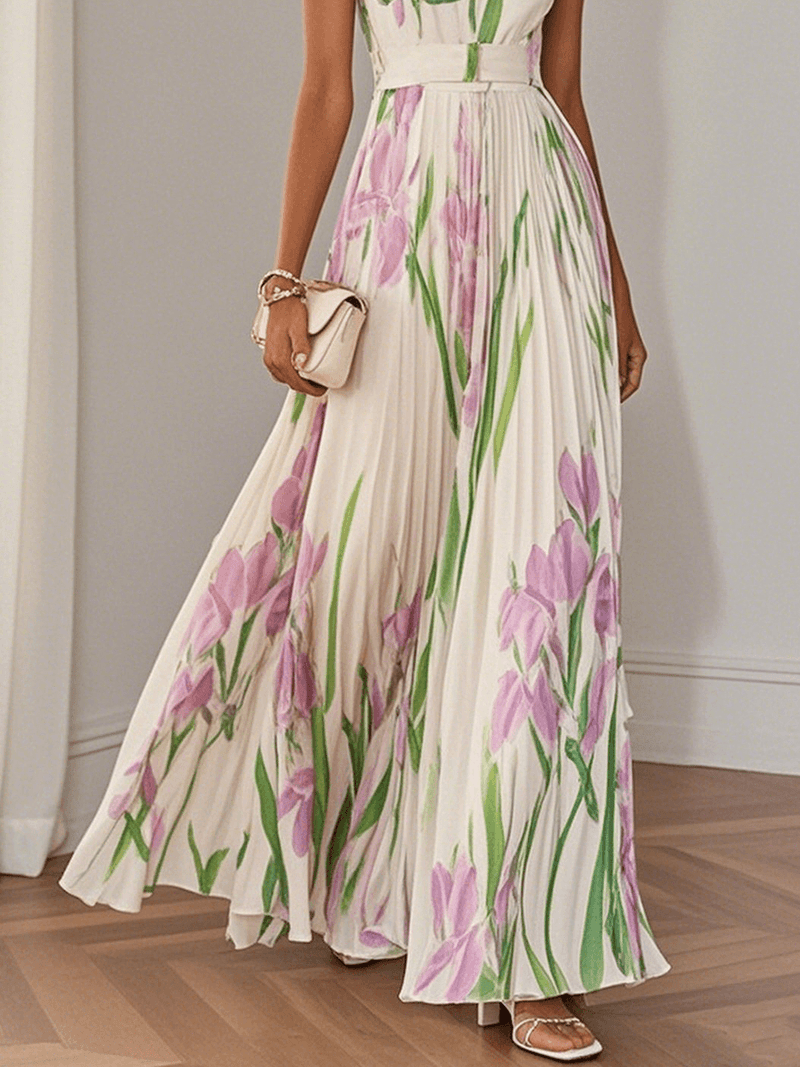 Clara Pleated Chiffon Maxi Dress – Romantic Movement for Sunlit Celebrations