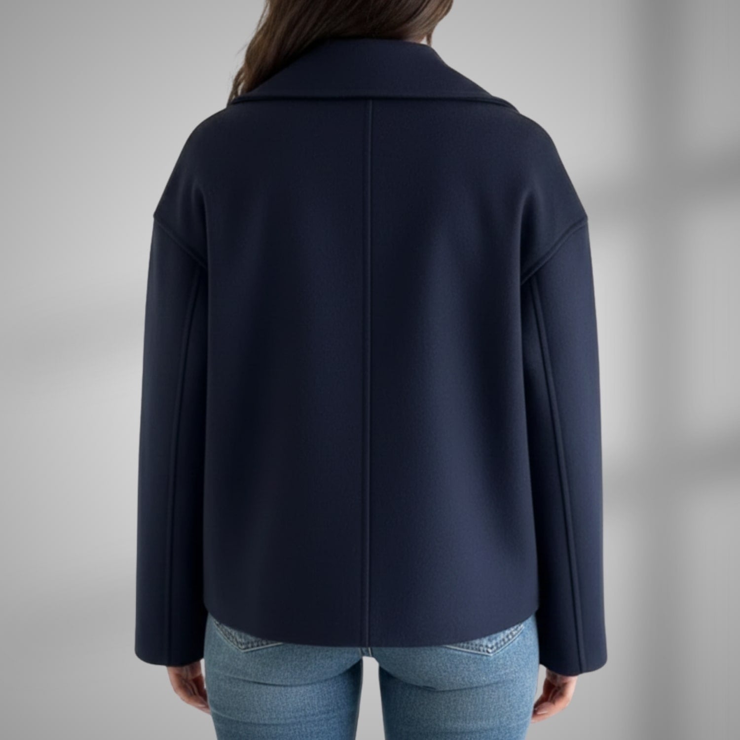 Noemi Women’s Trench Coat – Double-Breasted Cropped Cotton-Blend Jacket