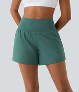 Sienna Performance Pocket Shorts – High-Waist Yoga Shorts with Coverage & Storage