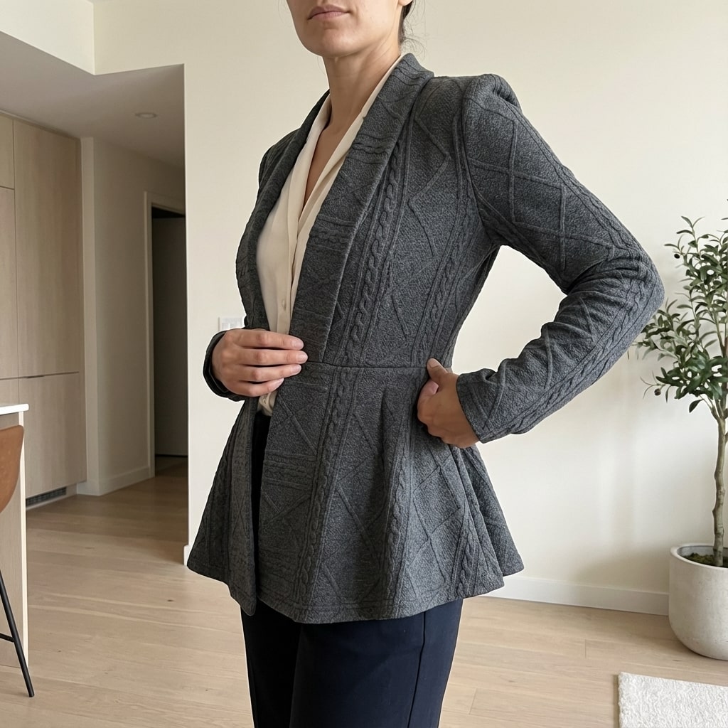 Ananya Women’s Jacket – Sculpted Peplum Fit