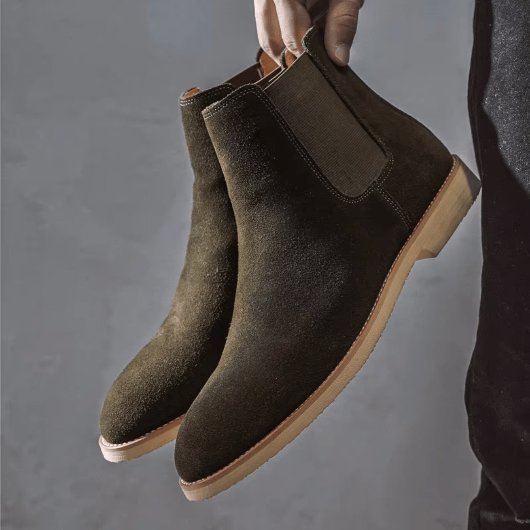 Verona - Men's Suede Chelsea Boots - Slip-On Ankle Boots