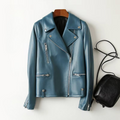 Almona Women’s Leather Jacket – Smooth Leather with Tailored Structured Fit