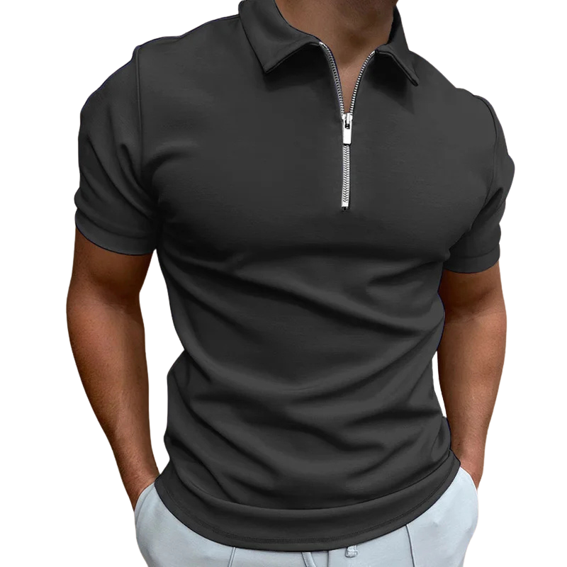 Dario Mid-Zip Polo - Slim-Fit Knit Polo with Modern Half-Zip Styling