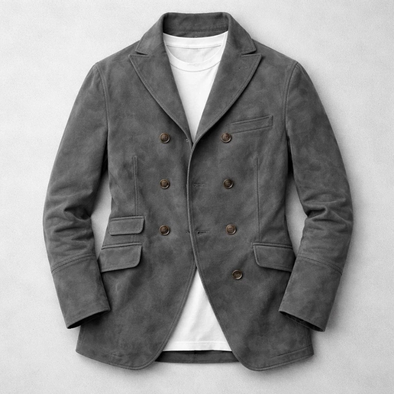 Colton Suede Double-Breasted Jacket