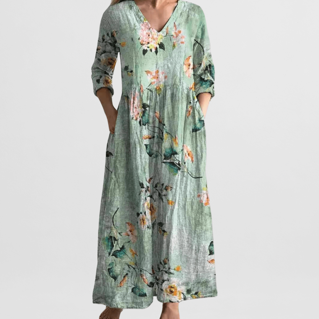 Elena Garden Floral Maxi Dress