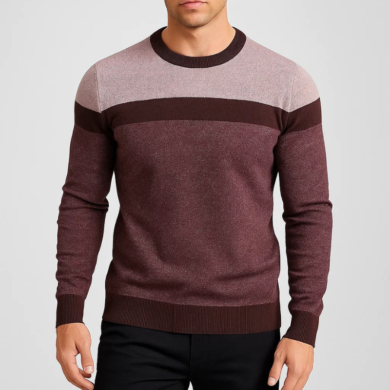 Declan Men’s Sweater – Crew Neck Soft Cotton Knit Sweater