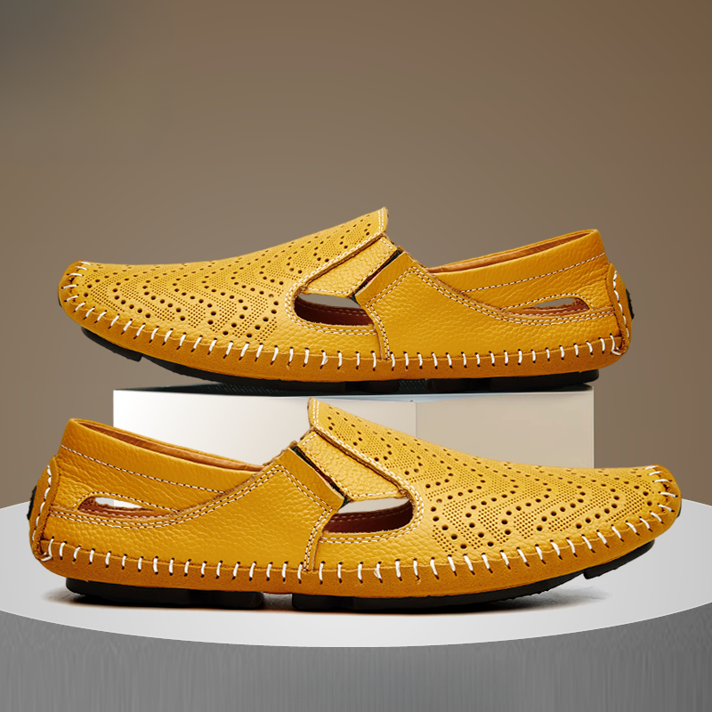 Danilo Italian Leather Sandals – Cushioned Breathable Casual Leather Shoes