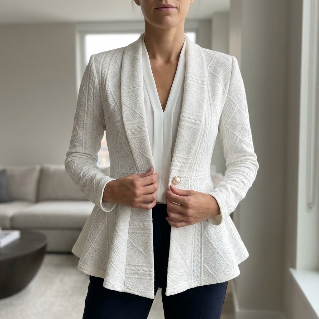 Ananya Women’s Jacket – Sculpted Peplum Fit