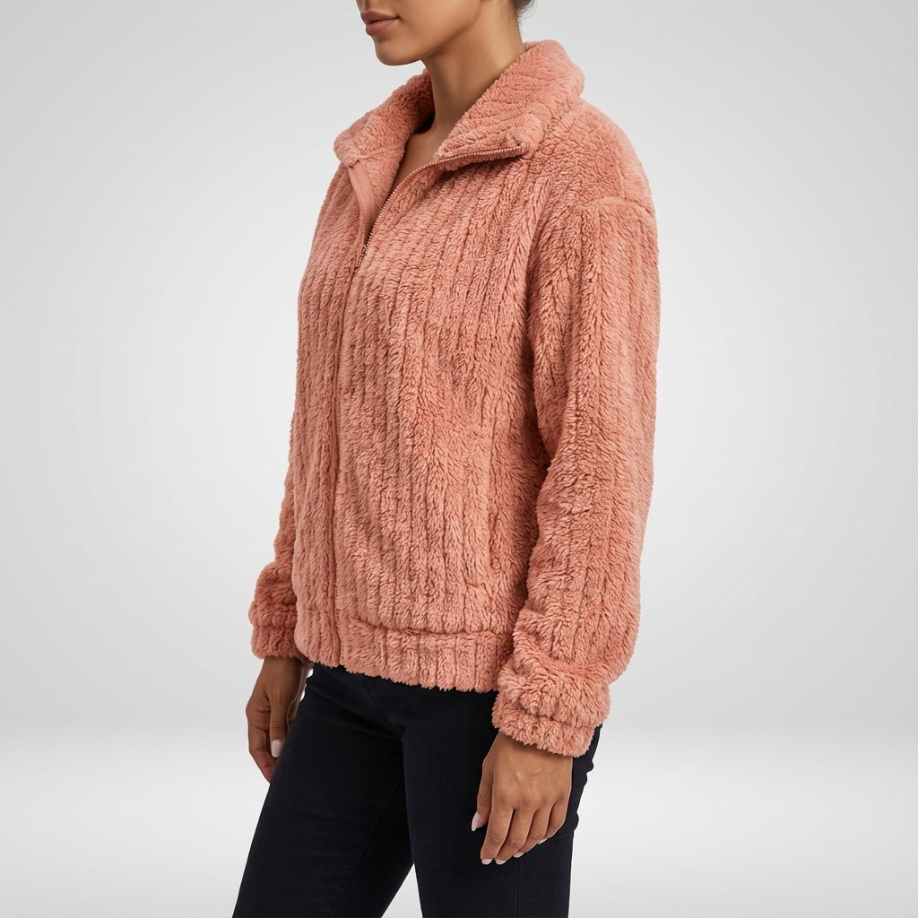 Harlyn Women’s Faux Fur Jacket – Elegant Plush Outerwear for Winter Layering