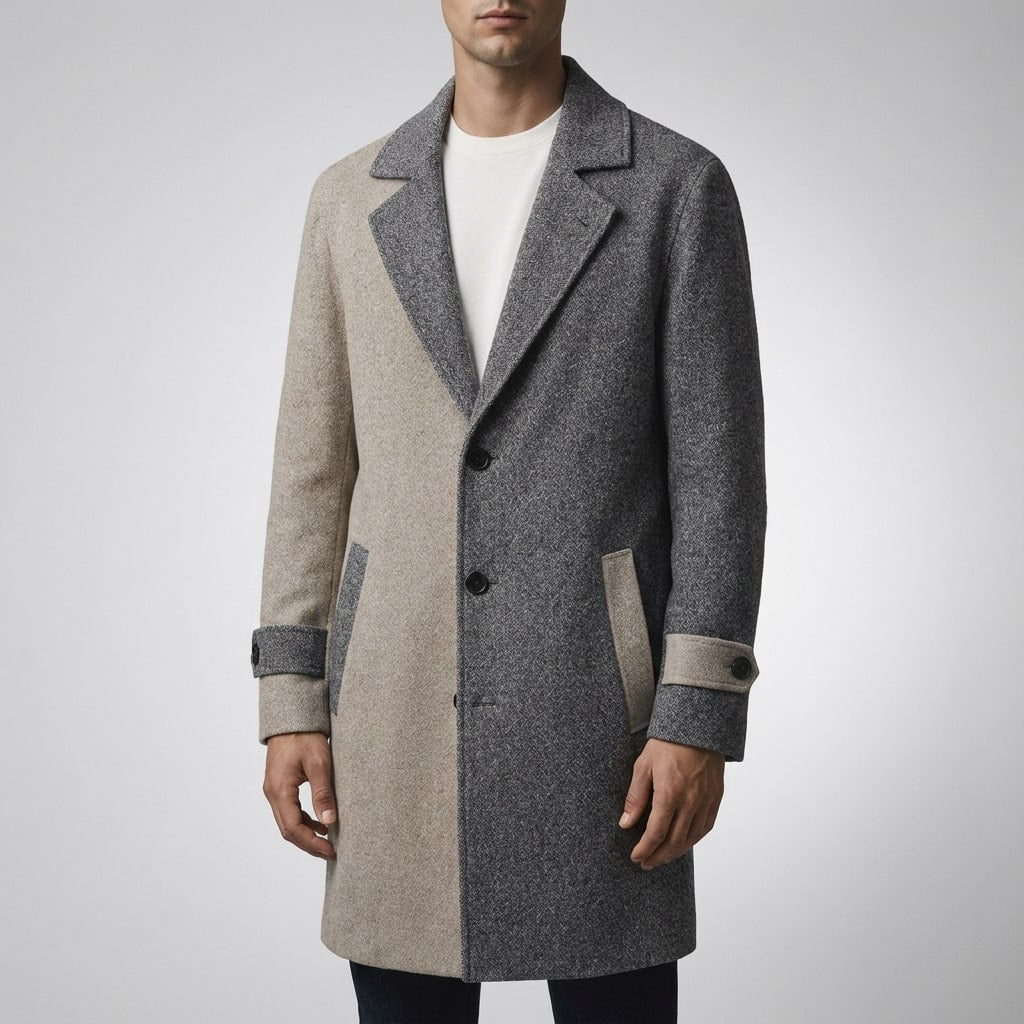Gustavo Men’s Long Coat – Structured Corduroy Jacket