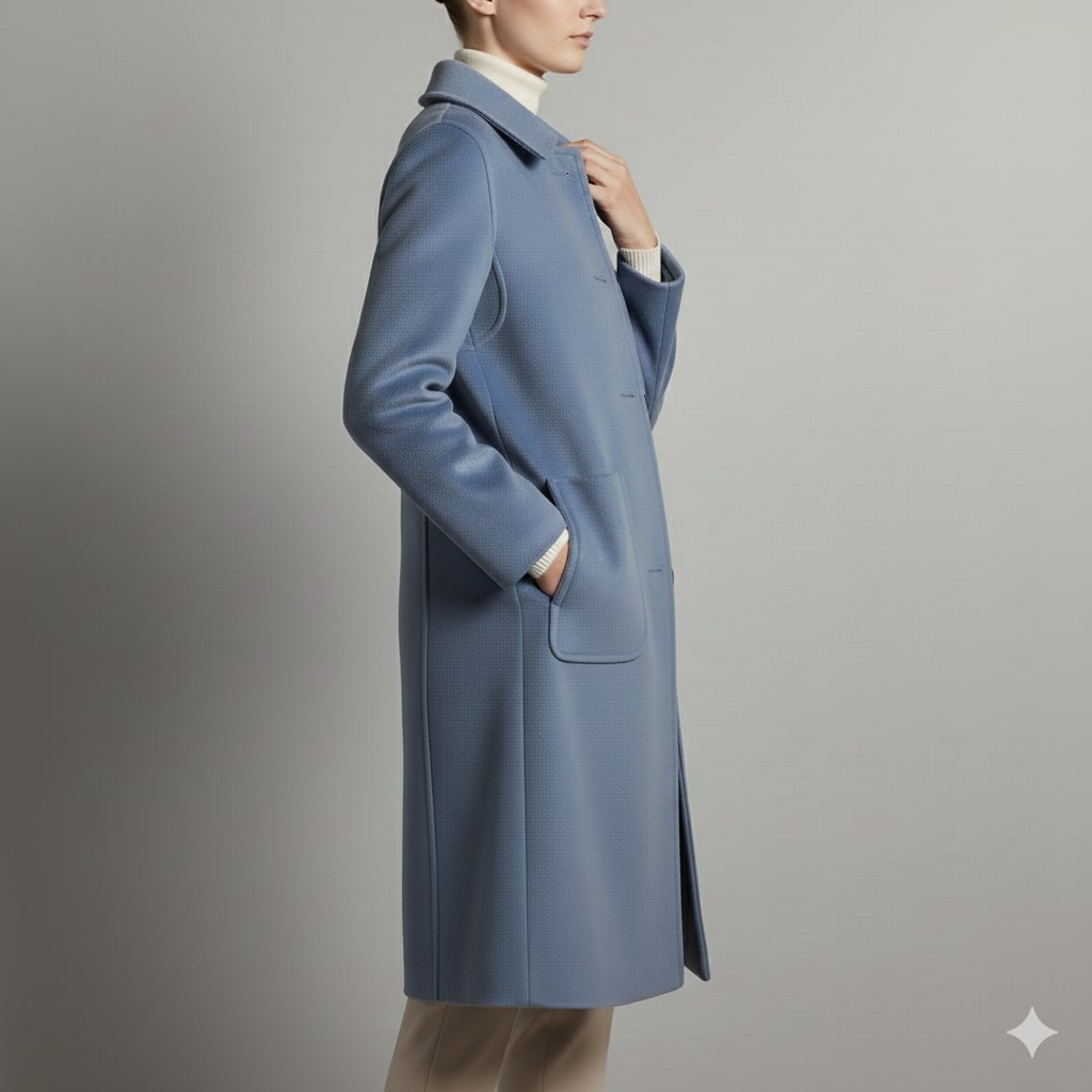 Eloisa Women’s Wool Coat – Virgin Wool Overcoat with Tailored Straight Cut