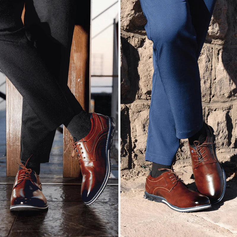 Noah Classic Leather Lace-Ups – Timeless Leather Sneakers for Everyday Wear