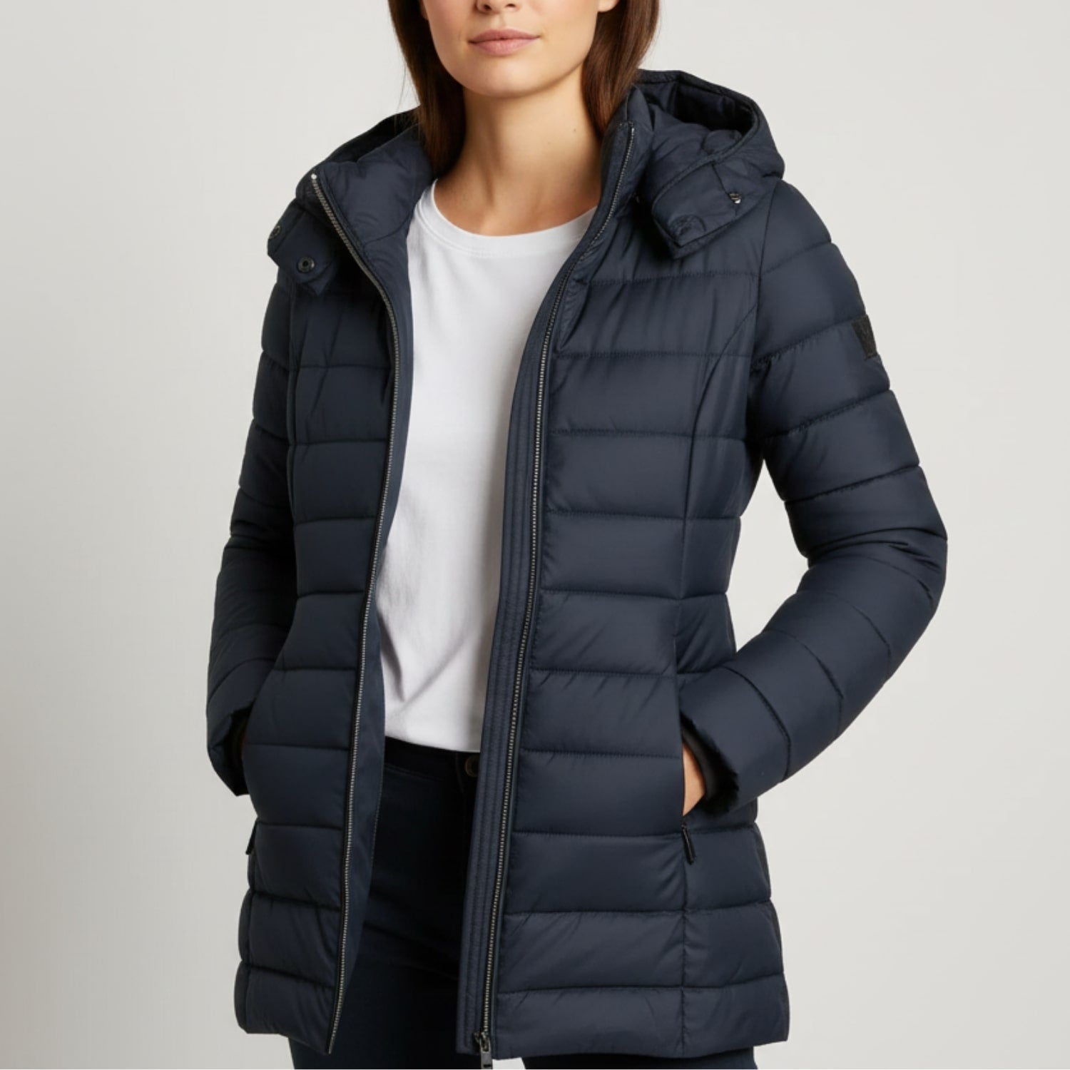 Winona Women’s Puffer Jacket – Quilted Hooded Lightweight Winter Coat