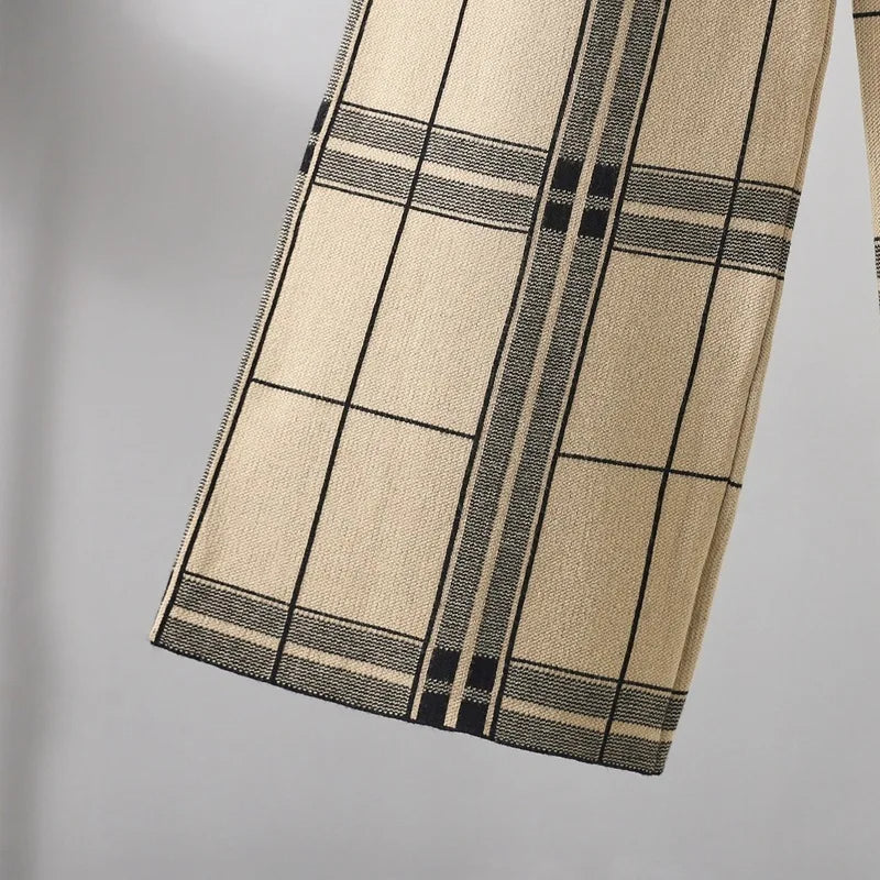 Kingston Plaid Wide-Leg Trousers