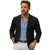 Mateo Tailored Stretch Blazer – Breathable Cotton Jacket for Smart Casual Styling