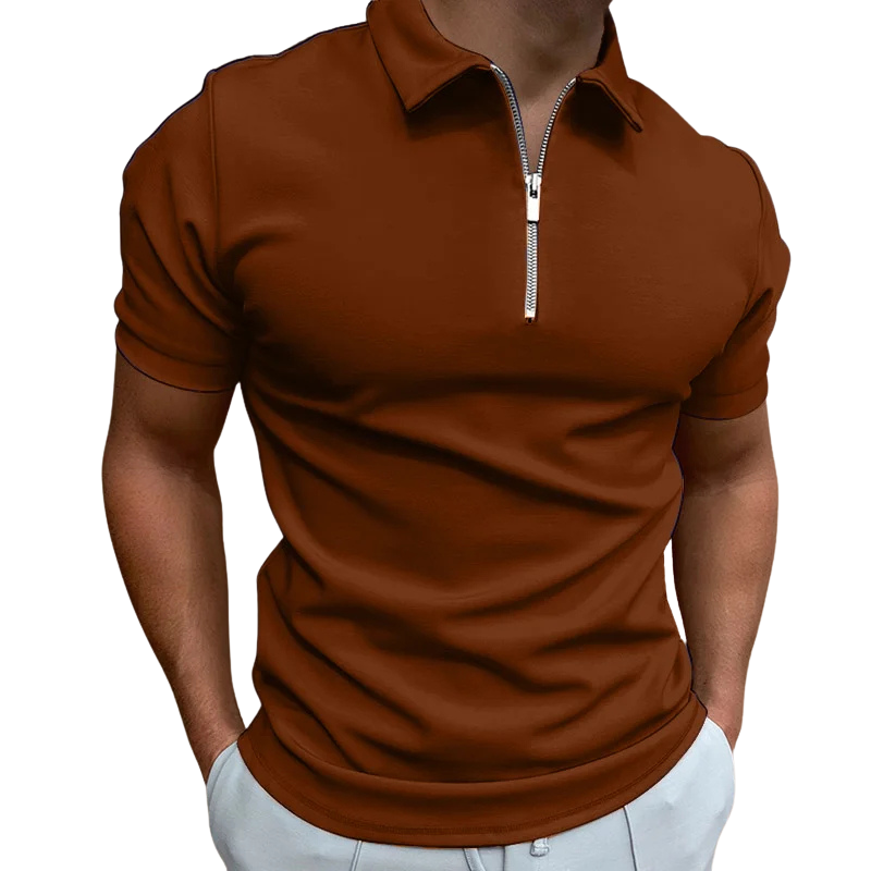 Dario Mid-Zip Polo - Slim-Fit Knit Polo with Modern Half-Zip Styling