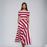 Marina Striped Cotton Maxi Dress – Handcrafted Summer Piece with Flowy Fit