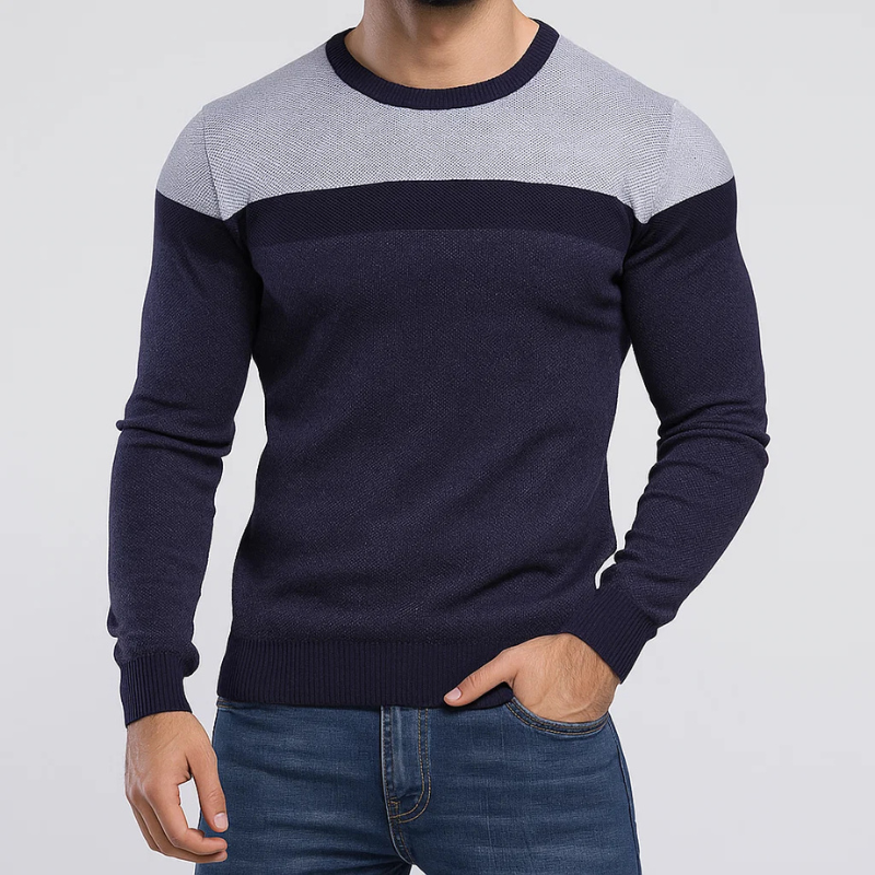 Declan Men’s Sweater – Crew Neck Soft Cotton Knit Sweater