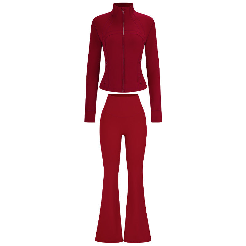 Finn Slimming Zip Jacket & Flared Pants Set