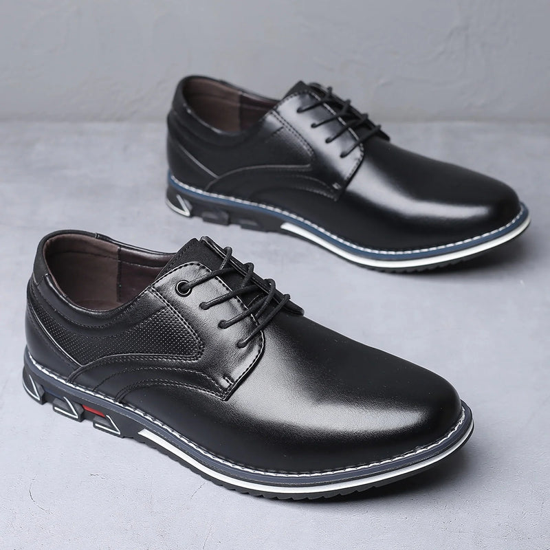 Noah Classic Leather Lace-Ups – Timeless Leather Sneakers for Everyday Wear