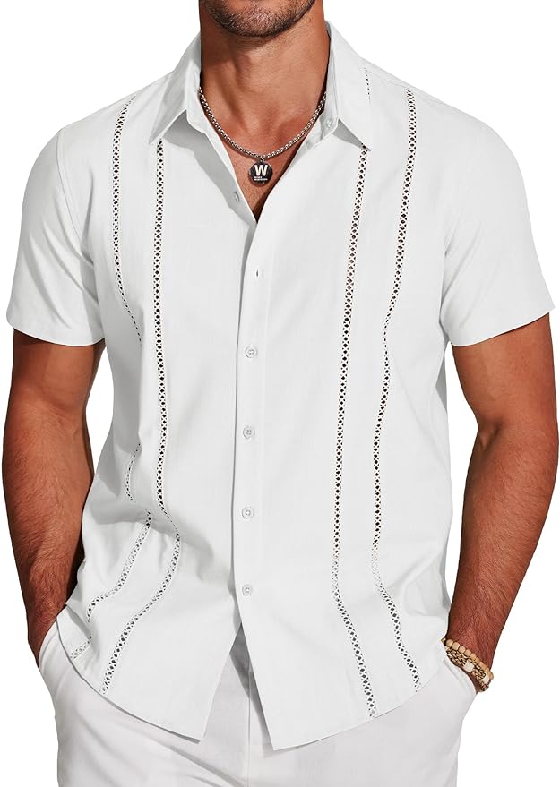 Emilio Linen-Tech Guayabera - Modern Cuban Guayabera in Breathable Blend