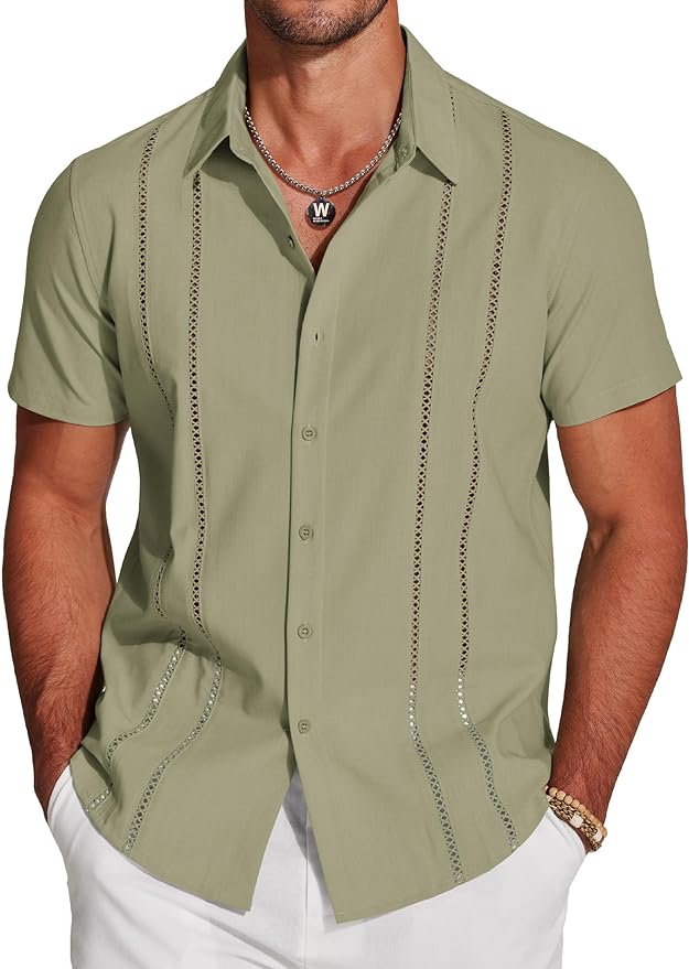 Emilio Linen-Tech Guayabera - Modern Cuban Guayabera in Breathable Blend