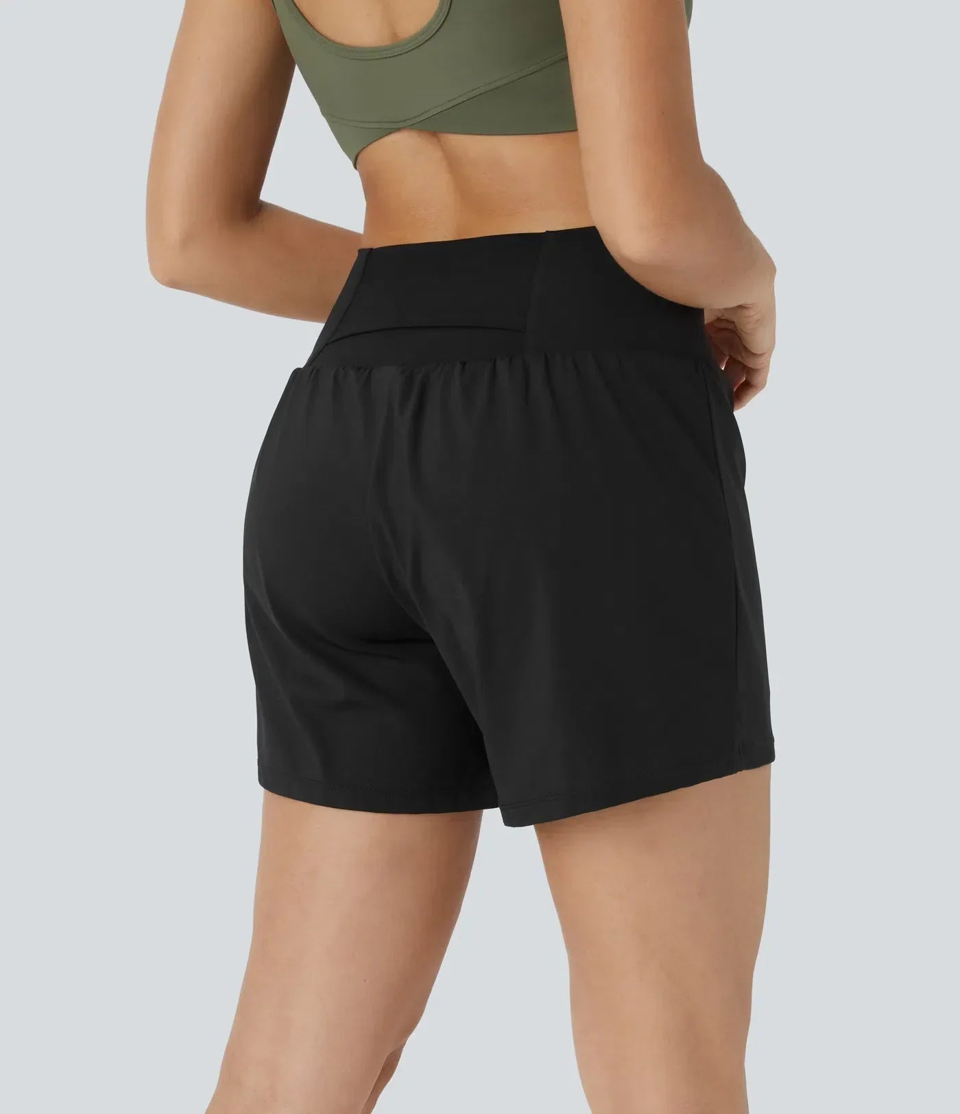 Sienna Performance Pocket Shorts – High-Waist Yoga Shorts with Coverage & Storage