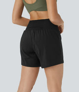 Sienna Performance Pocket Shorts – High-Waist Yoga Shorts with Coverage & Storage