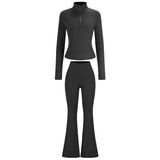 Finn Slimming Zip Jacket & Flared Pants Set