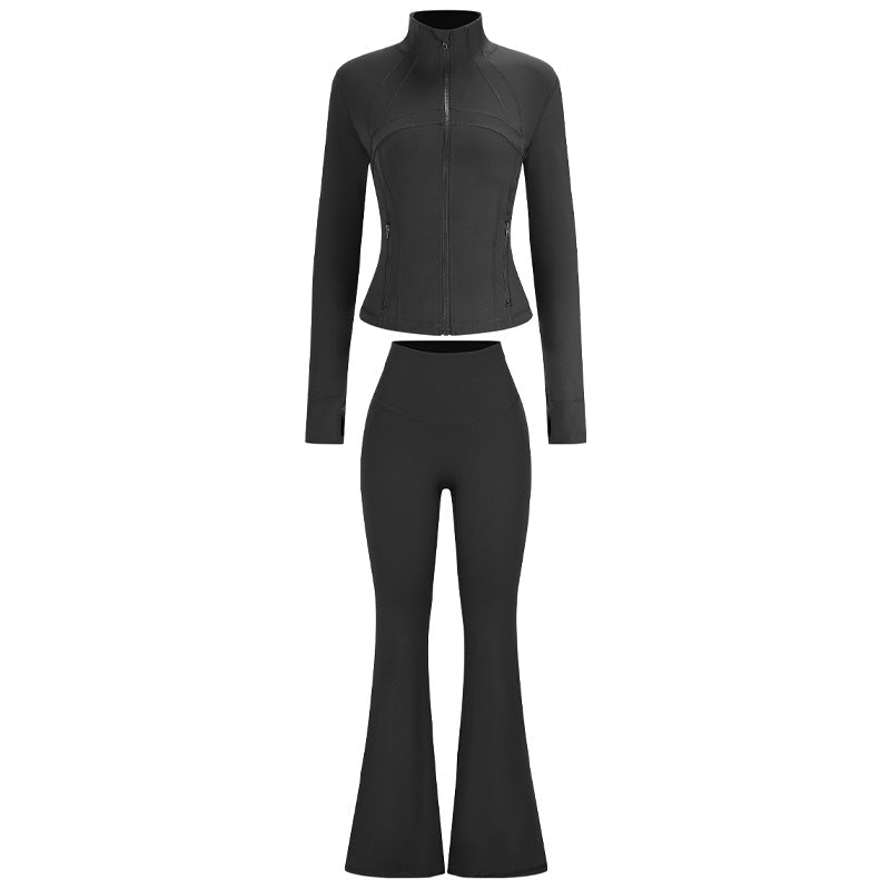 Finn Slimming Zip Jacket & Flared Pants Set