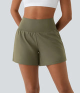 Sienna Performance Pocket Shorts – High-Waist Yoga Shorts with Coverage & Storage