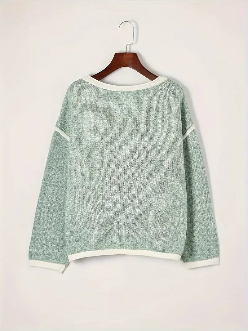 Giselle Women’s Knit Sweater – Soft Breathable Pullover with Relaxed Fit