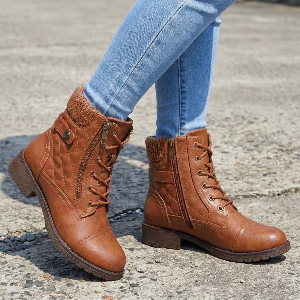 Selina Women’s Leather Zipped Ankle Boots