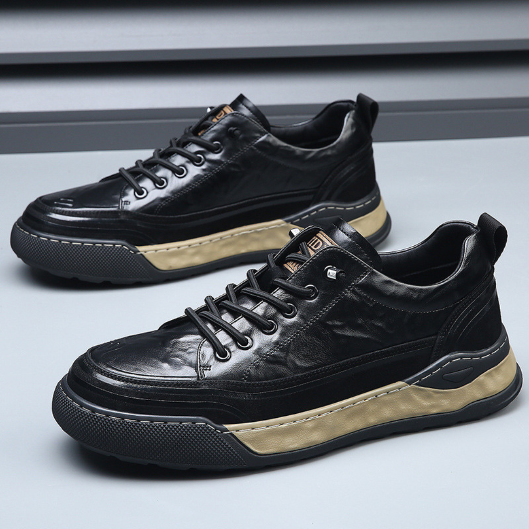Miguel Men’s Leather Sneakers – Oil-Dipped Durable Fit
