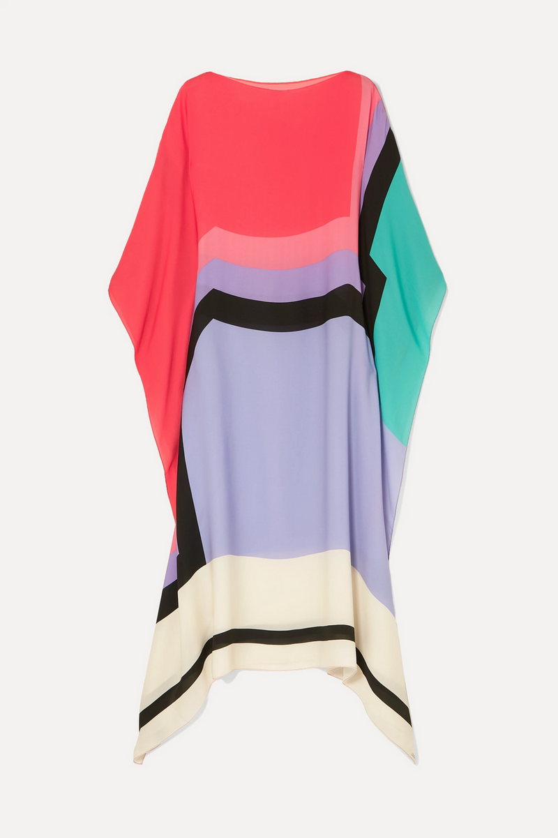 Aria Geometric Caftan – Light & Airy Statement Piece for Summer Escapes