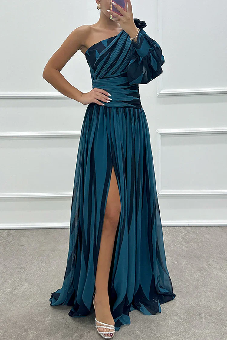 May Striped One‑Shoulder Maxi Dress – Elegant Vertical Stripes for Season‑Long Sophistication