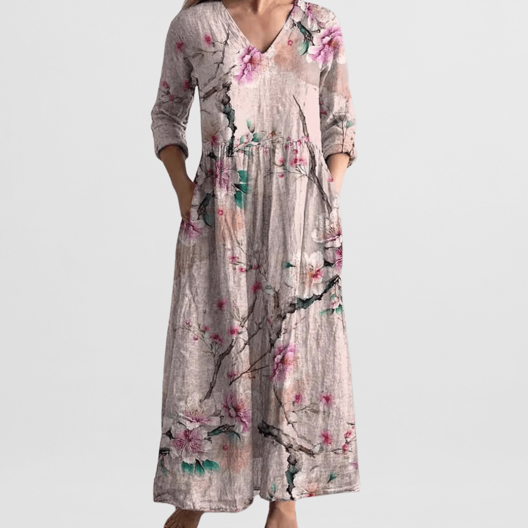 Elena Garden Floral Maxi Dress