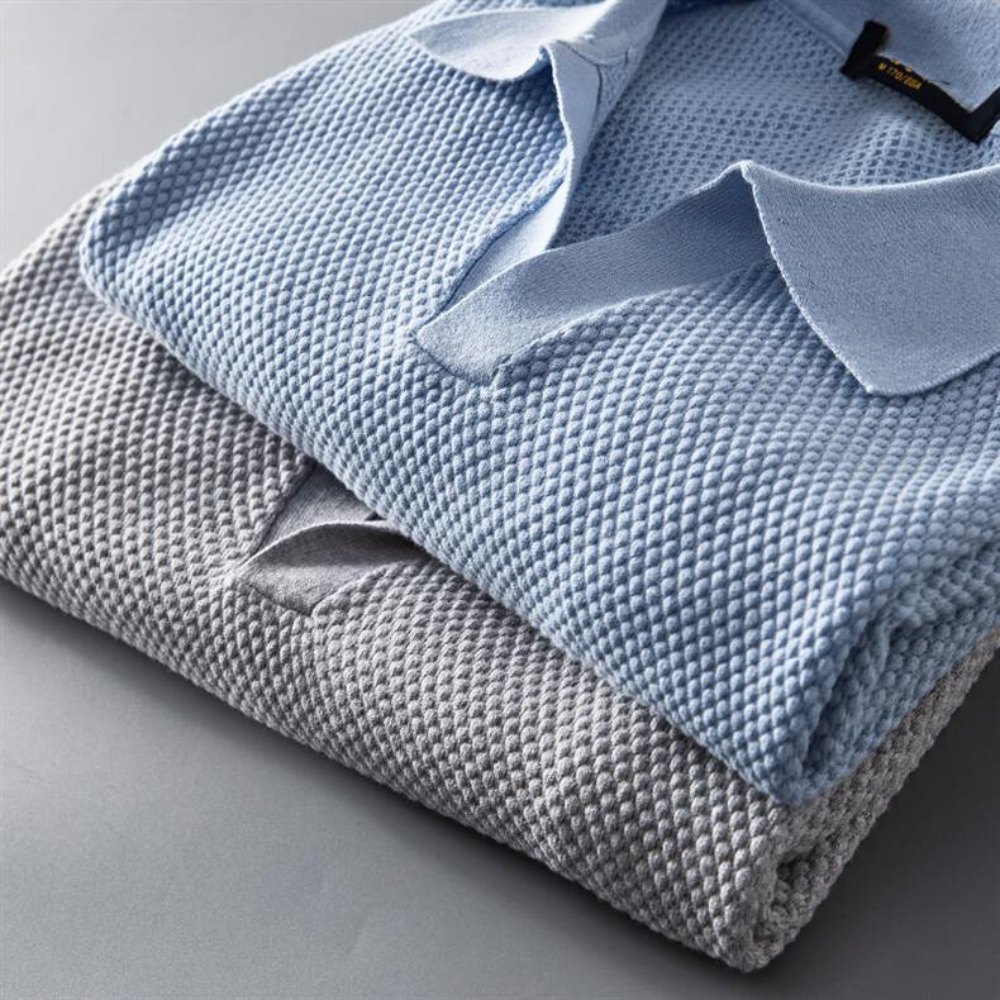 Luca Merino Knit Polo – Breathable Viscose Blend with Modern Tailoring