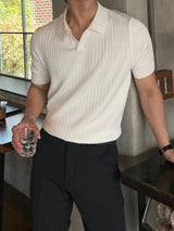 Jomer Knit Polo – Textured Minimalism in a Summer-Ready Fit