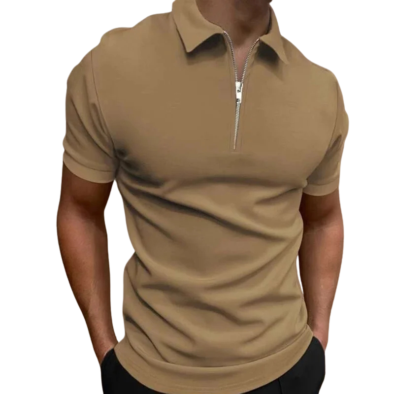 Dario Mid-Zip Polo - Slim-Fit Knit Polo with Modern Half-Zip Styling