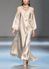 Julian Silk Tie-Waist Maxi Dress